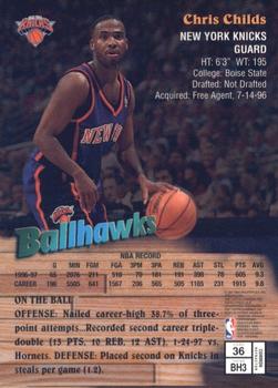 1997-98 Finest - Refractors #36 Chris Childs Back