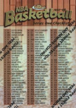 1997-98 Finest - Refractors #100 Series One Checklist: 1-173 Front