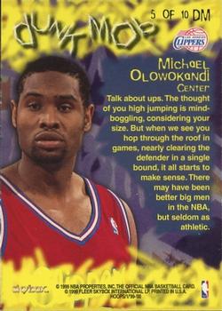 1999-00 Hoops - Dunk Mob #5DM Michael Olowokandi Back