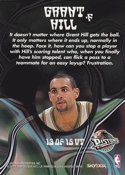 1999-00 Hoops Decade - Up Tempo #13UT Grant Hill Back