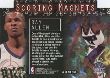 1999-00 Metal - Scoring Magnets #4SM Ray Allen Back