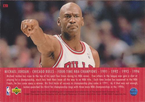 1997 Upper Deck Gatorade Michael Jordan #MJ1 Michael Jordan Back