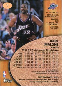 1999-00 Stadium Club - First Day Issue #5 Karl Malone Back