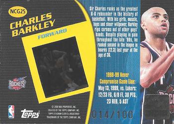 1999-00 Stadium Club - Never Compromise Game-View #NCG25 Charles Barkley Back