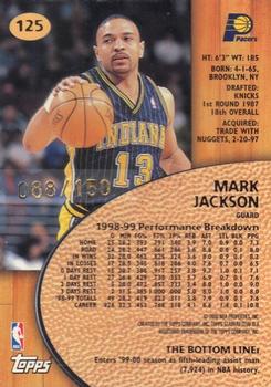 1999-00 Stadium Club - One of a Kind #125 Mark Jackson Back