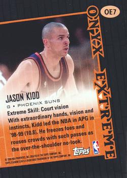 1999-00 Stadium Club - Onyx Extreme #OE7 Jason Kidd Back