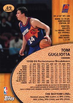 1999-00 Stadium Club Chrome - Refractors #49 Tom Gugliotta Back