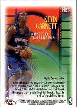 1999-00 Topps Chrome - Highlight Reels #HR3 Kevin Garnett Back