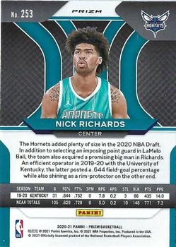 2020-21 Panini Prizm - Silver Prizms #253 Nick Richards Back