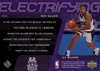 1999-00 Upper Deck MVP - Electrifying #E12 Ray Allen Back