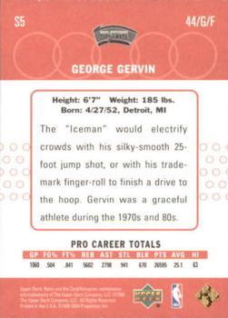 1999-00 Upper Deck Retro - Old School/New School Parallel #S5 George Gervin Back