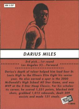2000 Press Pass SE - Old School #OS1 Darius Miles Back