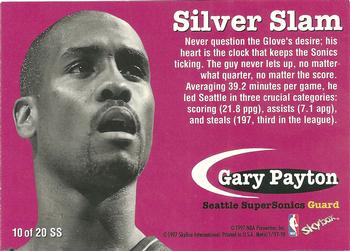 1997-98 Metal Universe - Silver Slam #10 SS Gary Payton Back