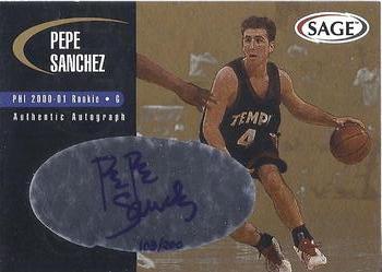 2000 SAGE - Autographs Gold #A43 Pepe Sanchez Front