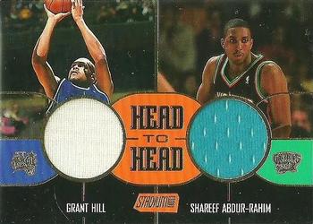 2000-01 Stadium Club - Head to Head Game Jerseys #HH3 Grant Hill / Shareef Abdur-Rahim Front