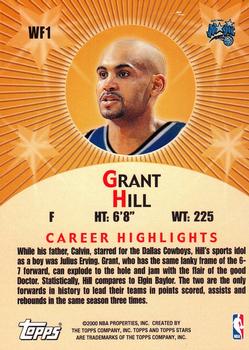2000-01 Topps Stars - Walk of Fame #WF1 Grant Hill Back