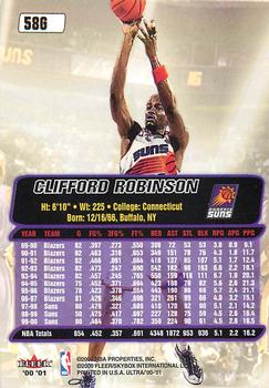 2000-01 Ultra - Gold Medallion #58G Clifford Robinson Back
