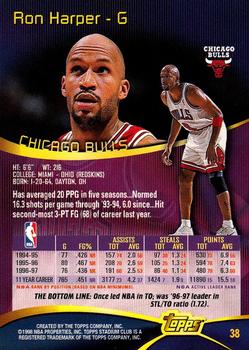 1997-98 Stadium Club #38 Ron Harper Back