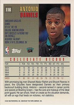 1997-98 Topps #116 Antonio Daniels Back