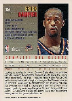 1997-98 Topps #153 Erick Dampier Back