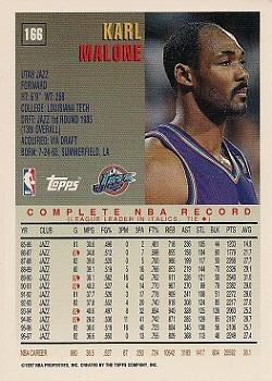 1997-98 Topps #166 Karl Malone Back