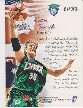 2001 Fleer Tradition WNBA - Global Game #18 GG Katie Smith Back
