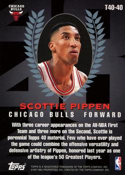 1997-98 Topps - Topps 40 #T40-40 Scottie Pippen Back