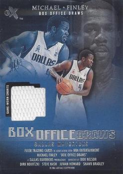 2001-02 E-X - Box Office Draws Memorabilia #NNO Michael Finley Front