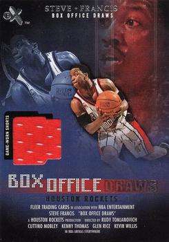 2001-02 E-X - Box Office Draws Memorabilia #NNO Steve Francis Front