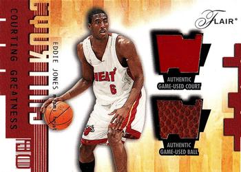 2001-02 Flair - Courting Greatness Ball and Court #NNO Eddie Jones Front