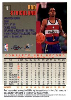 1997-98 Topps Chrome #5 Rod Strickland Back