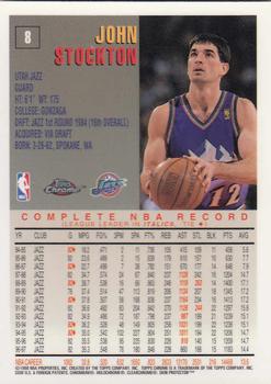 1997-98 Topps Chrome #8 John Stockton Back
