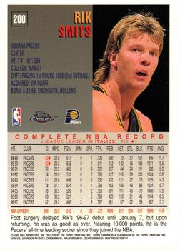 1997-98 Topps Chrome #200 Rik Smits Back