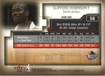 2001-02 Fleer Authentix - Front Row Parallel #58 Clifford Robinson Back