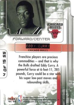 2001-02 Fleer Authentix - Sweet Selections #4 SS Eddy Curry Back