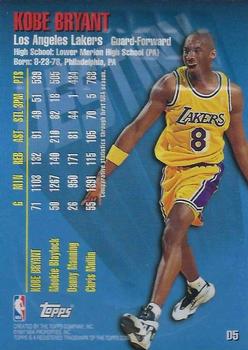 1997-98 Topps - Destiny #D5 Kobe Bryant Back