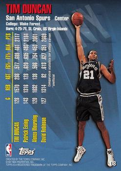 1997-98 Topps - Destiny #D8 Tim Duncan Back