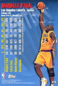 1997-98 Topps - Destiny #D15 Shaquille O'Neal Back