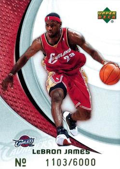 2005-06 Upper Deck Cleveland Cavaliers LeBron James SGA #1 LeBron James Front