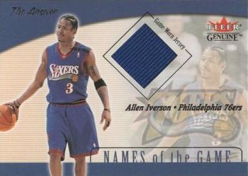 2001-02 Fleer Genuine - Names of the Game #NNO Allen Iverson Front