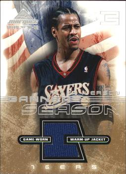 2001-02 Fleer Marquee - Banner Season Memorabilia #NNO Allen Iverson Front