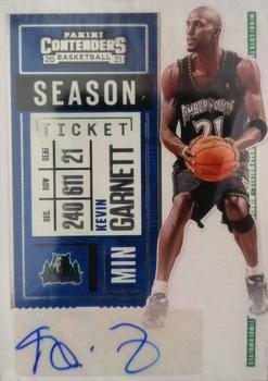 2020-21 Panini Contenders - Veteran Clear Ticket #VS-KGA Kevin Garnett Front