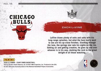 2020-21 Panini Court Kings - Points in the Paint #18 Zach LaVine Back