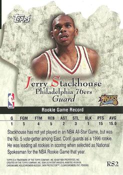 1997-98 Topps - Rock Stars #RS2 Jerry Stackhouse Back