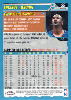 2001-02 Topps Chrome - Refractors #95 Michael Jordan Back