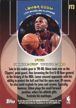 2001-02 Topps Xpectations - Forward Thinking #FT3 Lamar Odom Back