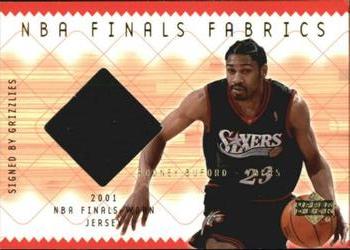 2001-02 Upper Deck - NBA Finals Fabrics #RB-F Rodney Buford Front