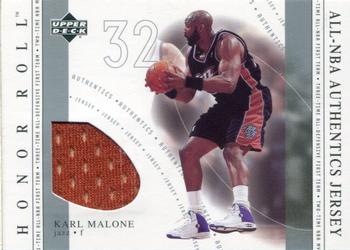 2001-02 Upper Deck Honor Roll - All-NBA Authentic Jerseys #KM Karl Malone Front
