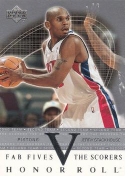 2001-02 Upper Deck Honor Roll - Fab Fives The Scorers #F5-S10 Jerry Stackhouse Front