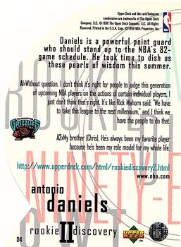 1997-98 Upper Deck - Rookie Discovery II #D4 Antonio Daniels Back